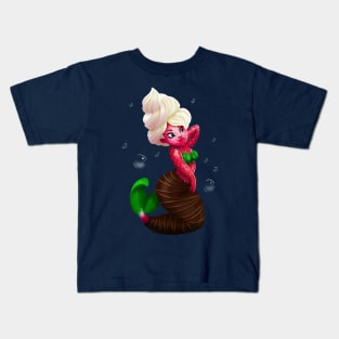 Chocolate Dipped Strawberry Mermaid Kids T-Shirt